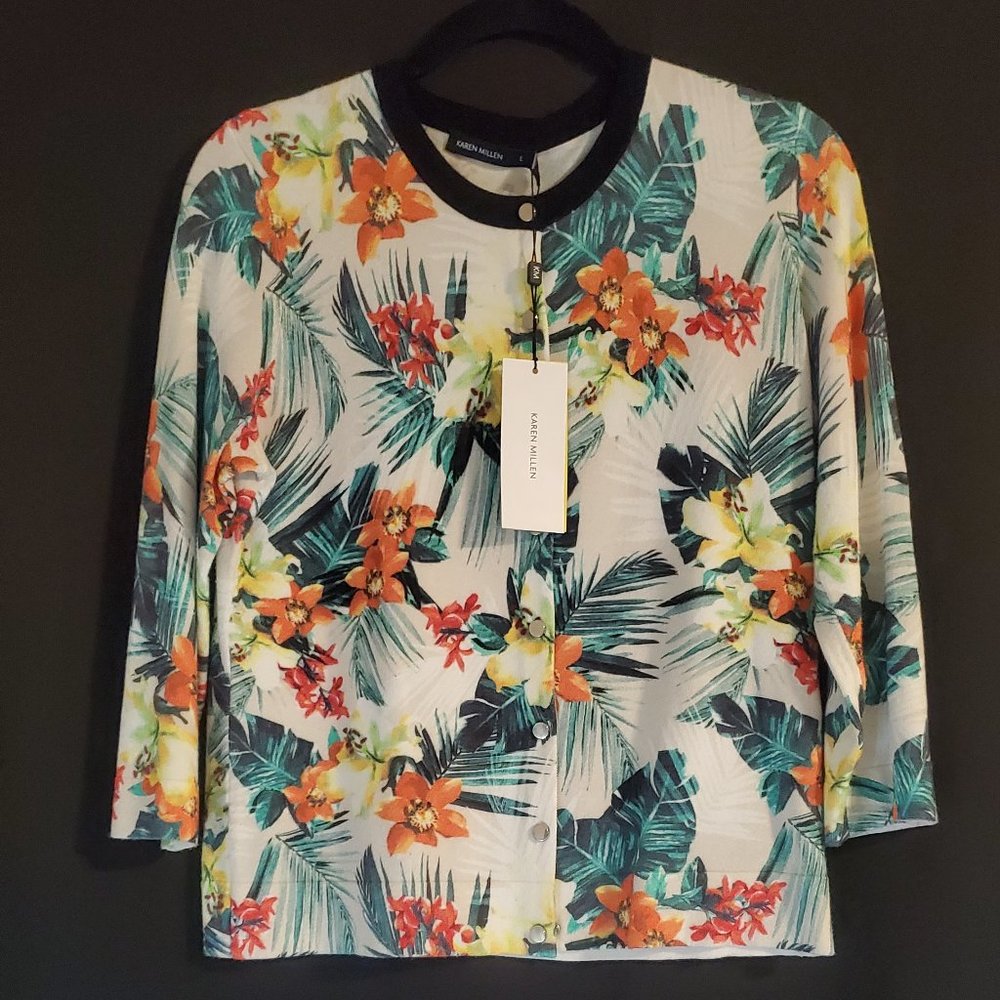 Karen Millen Floral Sweater Size L (12-14)
